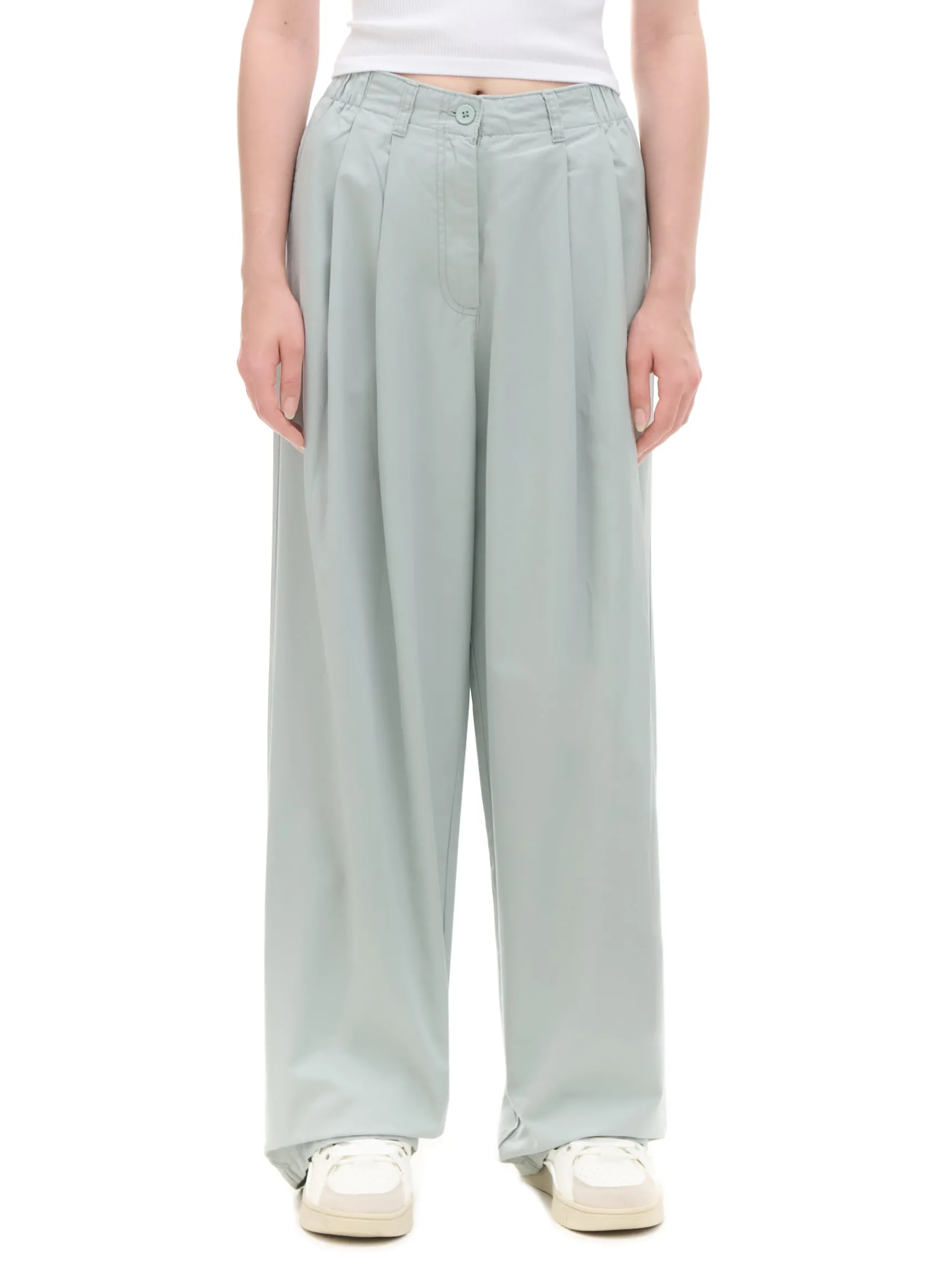 Cropp Bawełniane spodnie wide leg | Spodnie