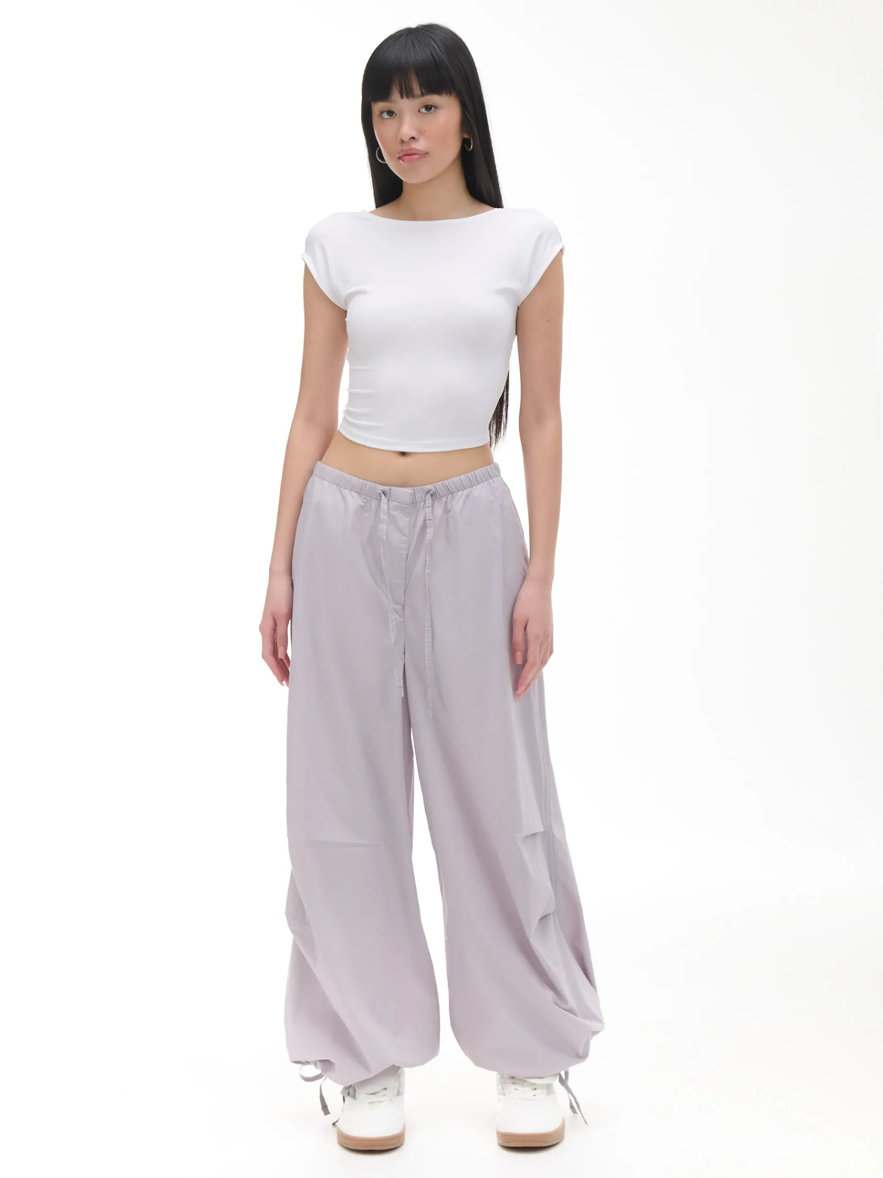 Cropp Bawełniane spodnie wide leg | Spodnie