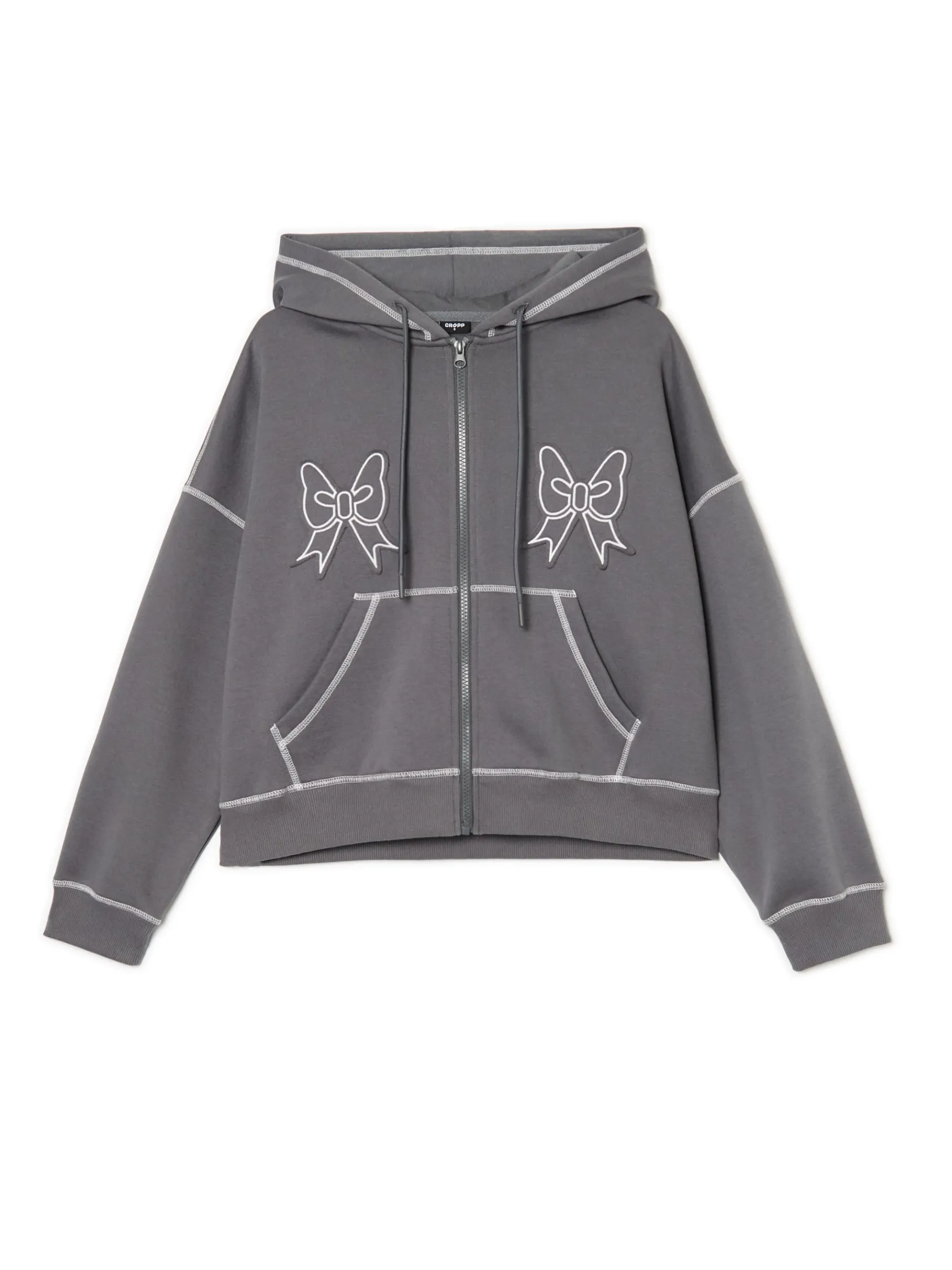 Cropp Bluza hoddie z kontrastowymi przeszyciami | Bluzy