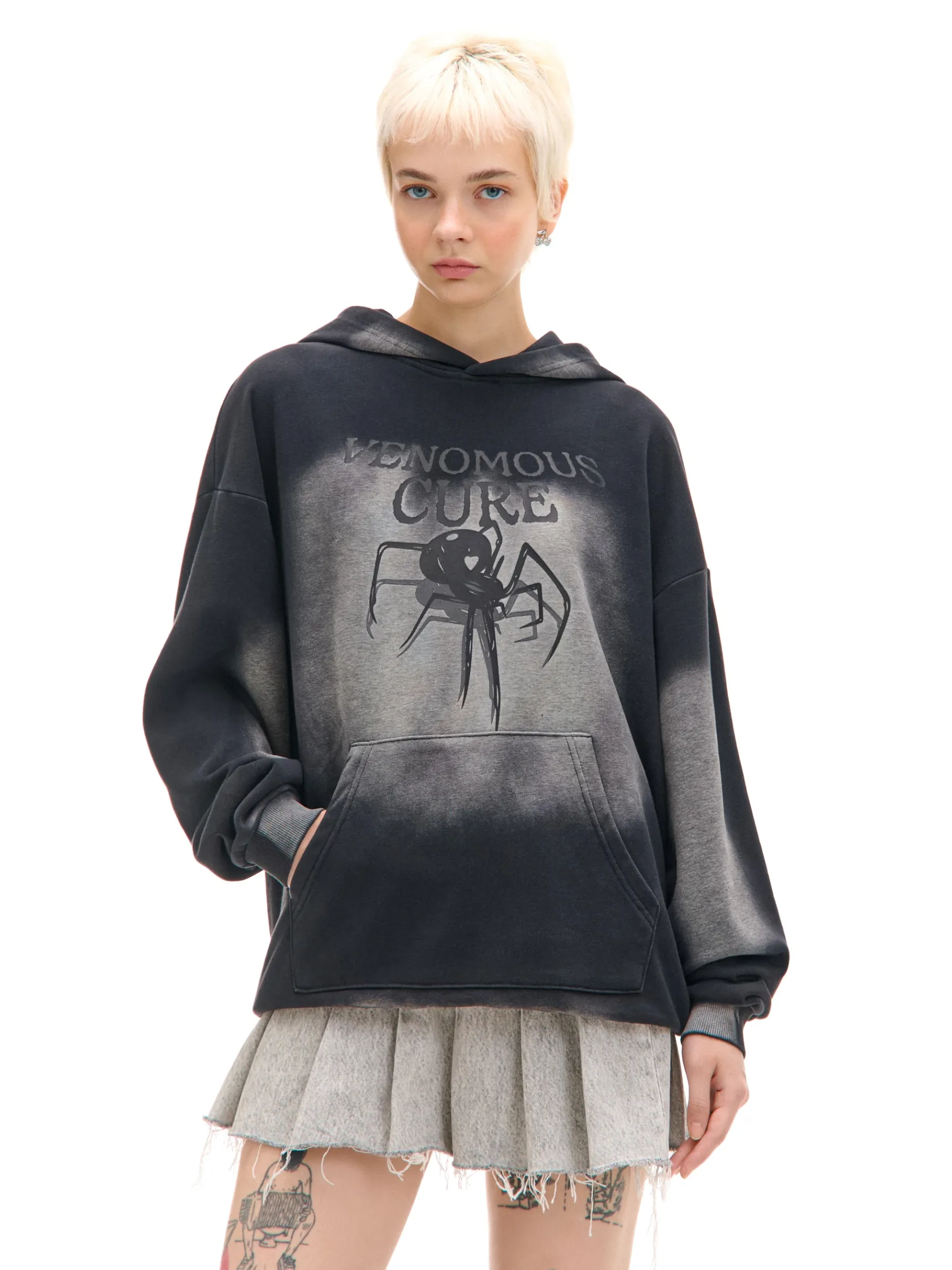 Cropp Bluza hoodie z motywem pająka | Bluzy