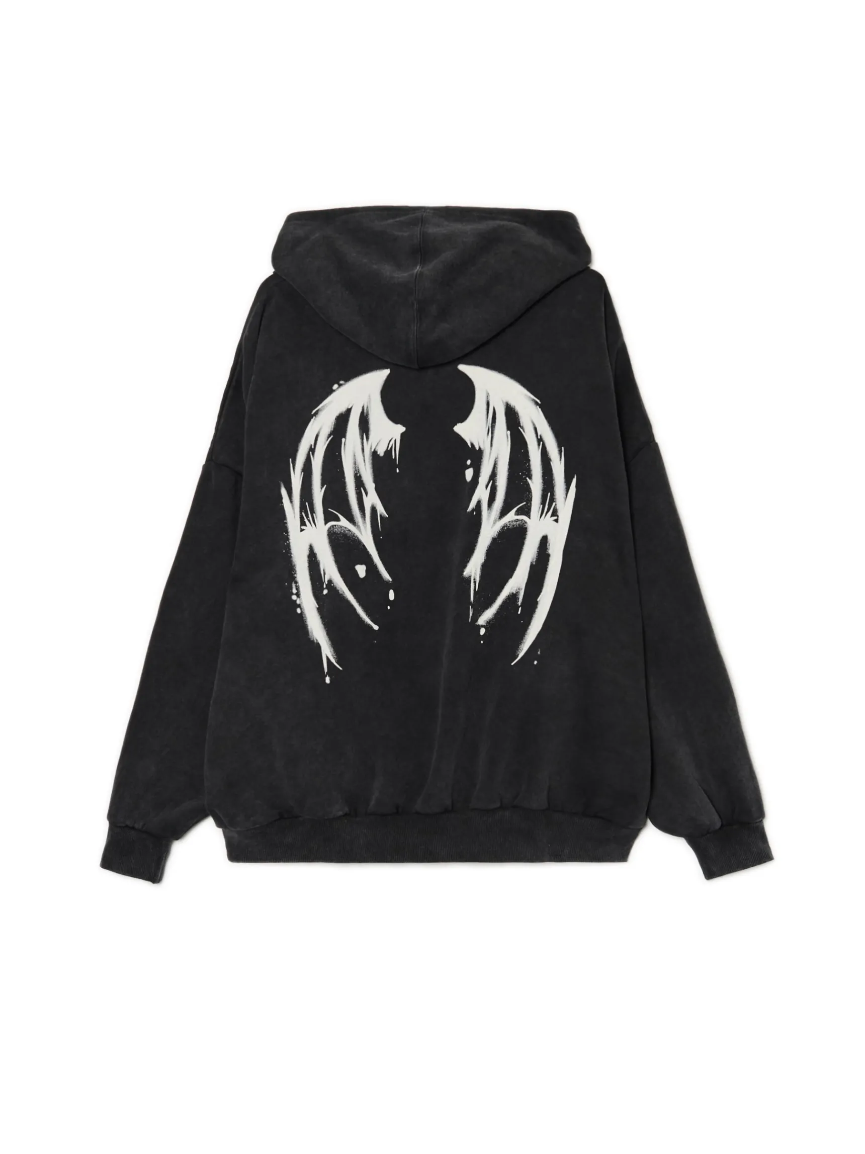 Cropp Bluza hoodie z motywem skrzydeł UNISEX | Unisex | Unisex