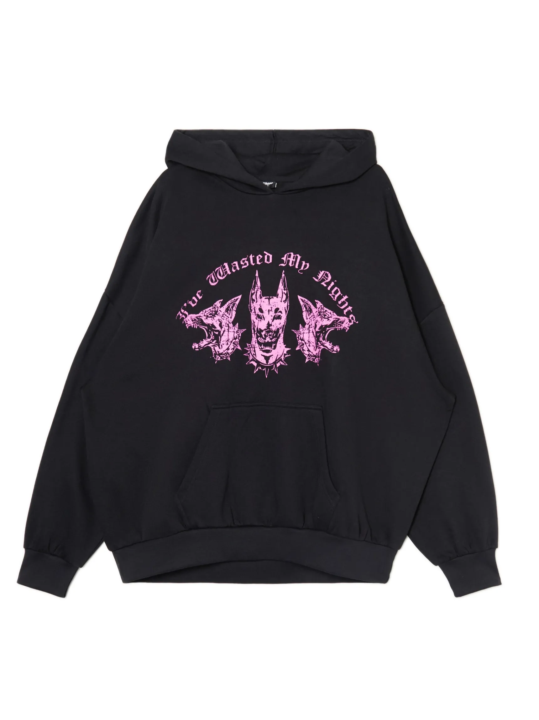 Cropp Czarna bluza hoodie z dobermanami UNISEX | Unisex | Unisex