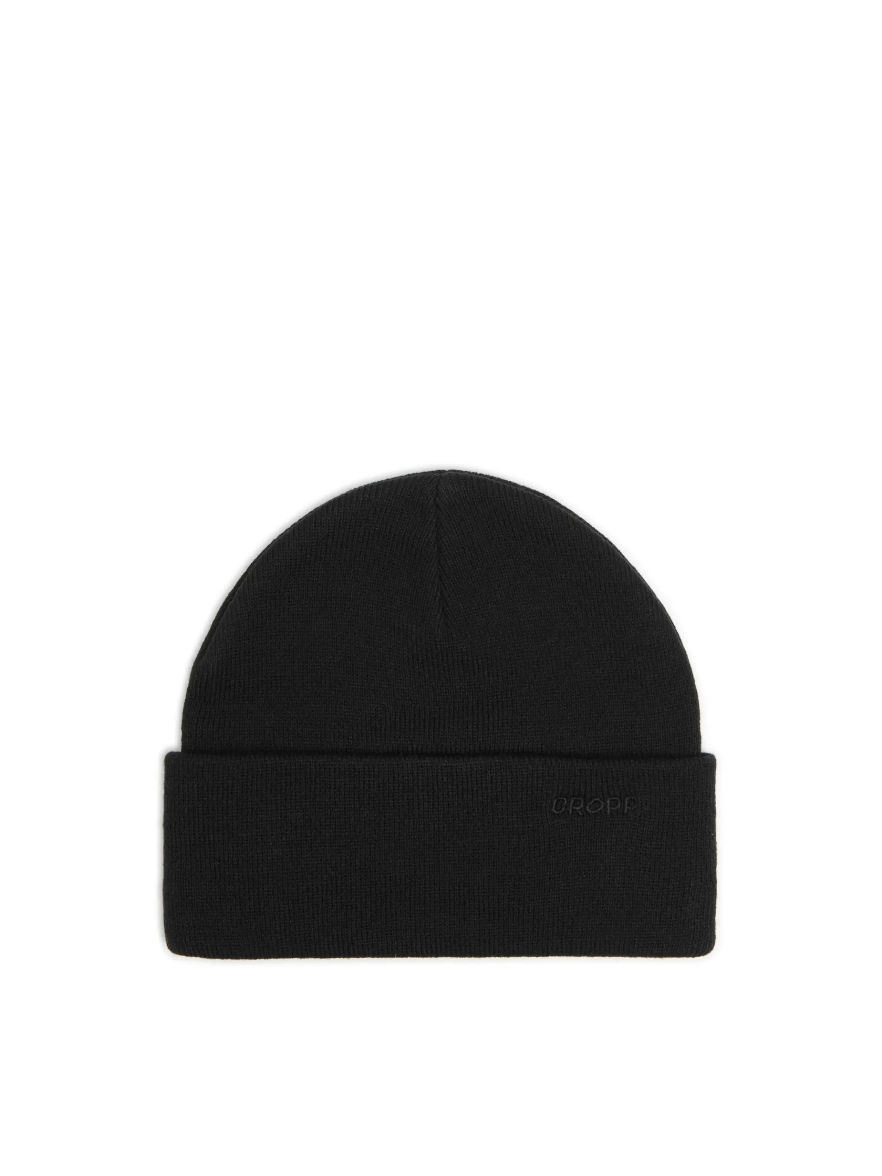 Cropp Czarna czapka beanie z naszywką | Czapki | Basic