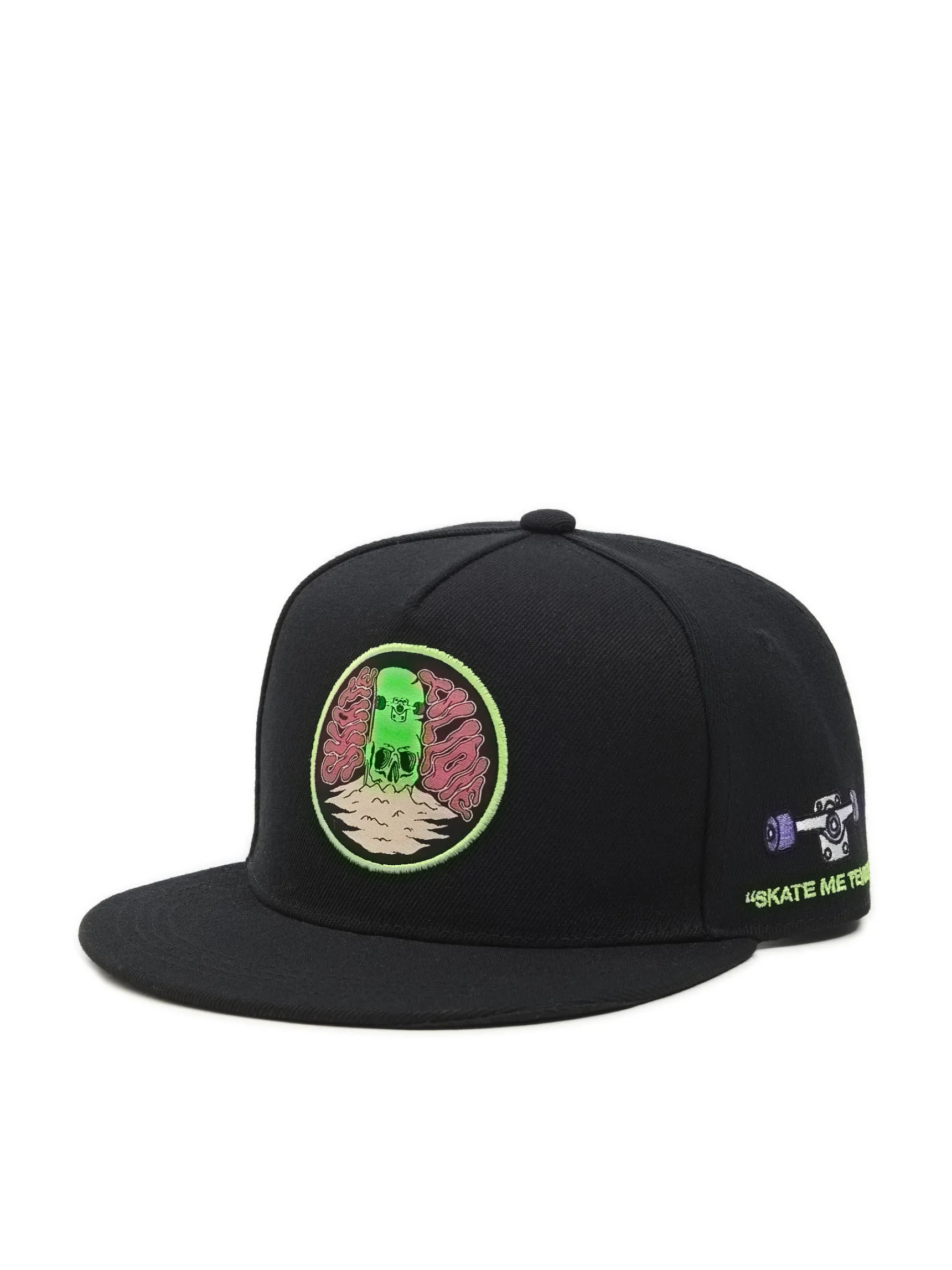 Cropp Czarna czapka snapback z haftem | Czapki