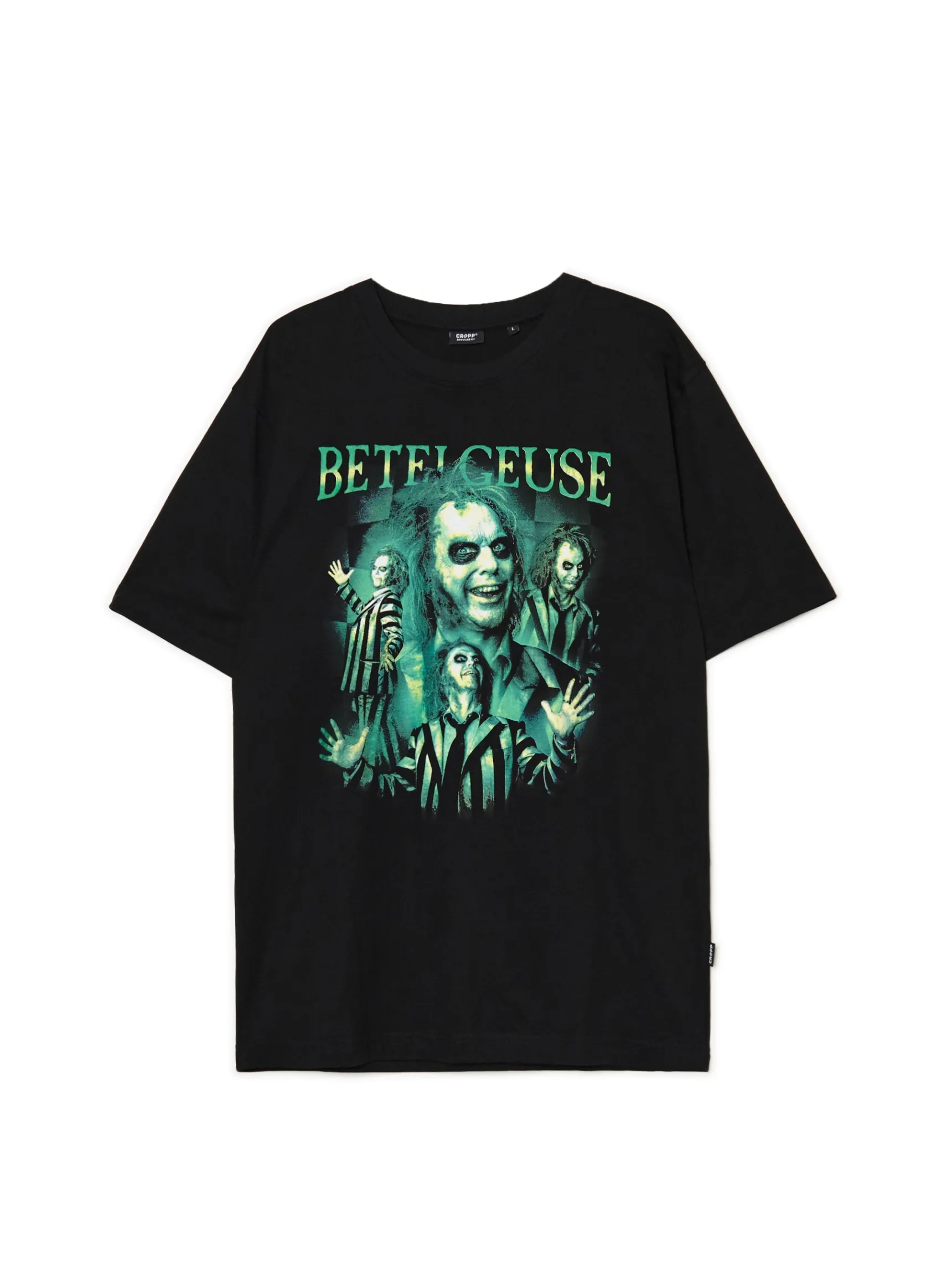 Cropp Czarna koszulka z nadrukiem Beetlejuice UNISEX | Koszulki | Unisex