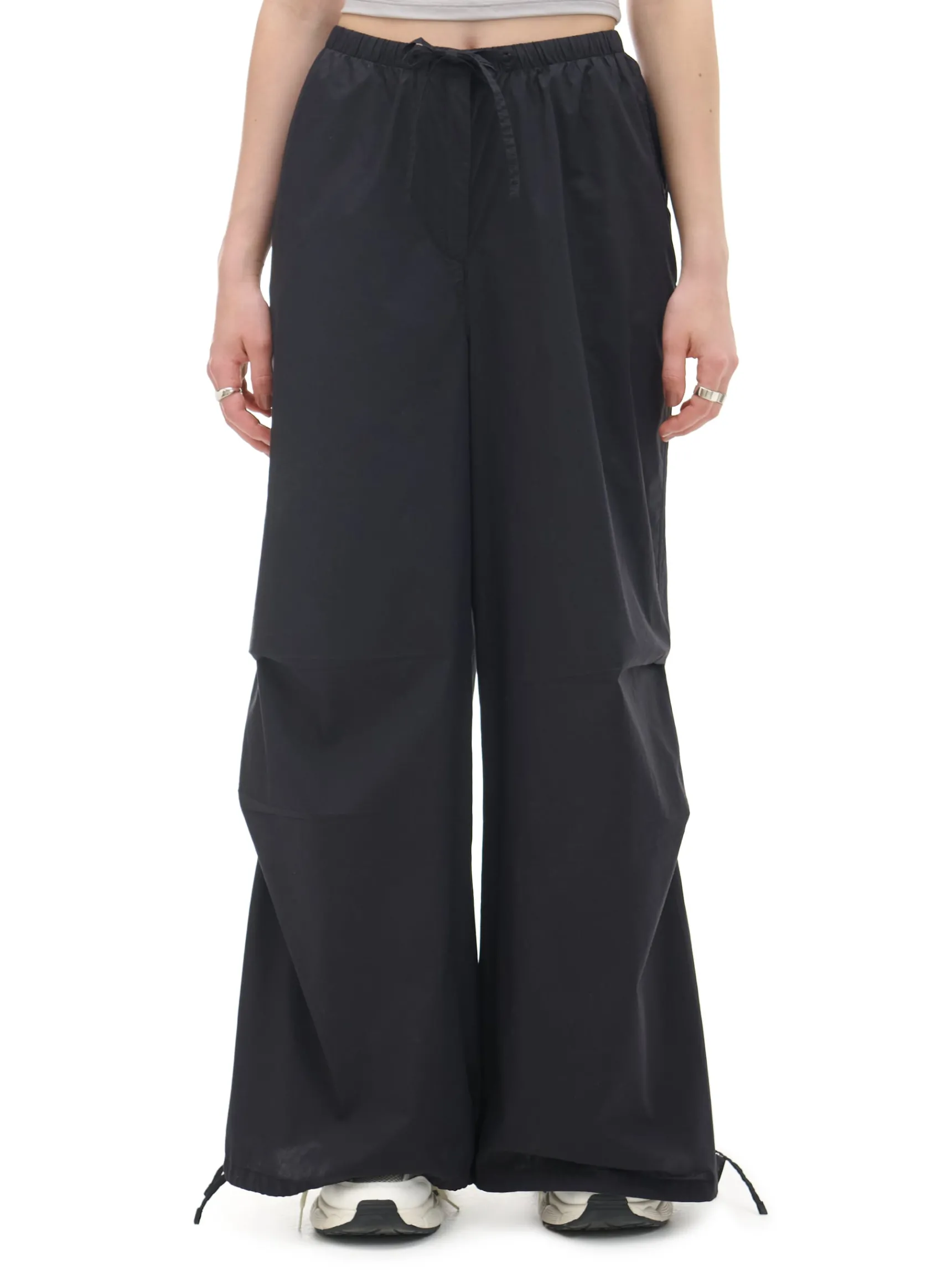 Cropp Czarne spodnie wide leg | Spodnie