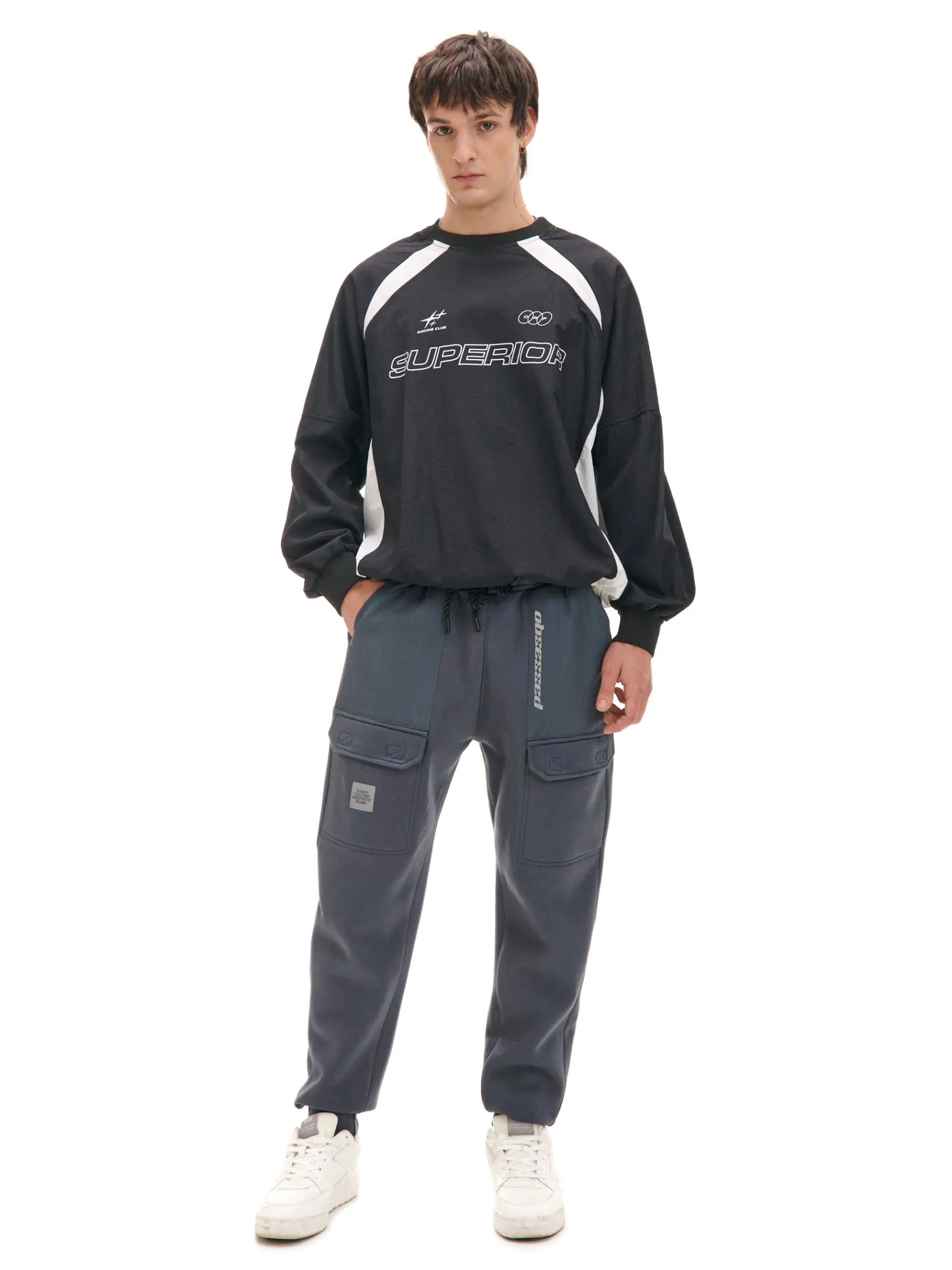 Cropp Dresowe joggery z efektem reflective | Spodnie