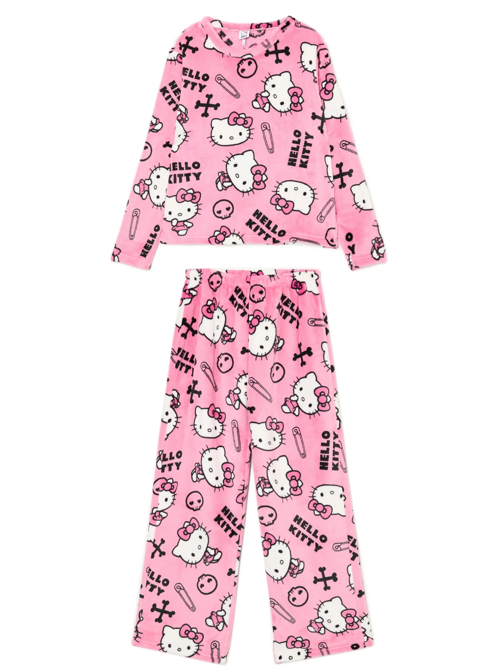 Cropp Dwuczęściowa pluszowa piżama Hello Kitty | Cozy | Piżamy