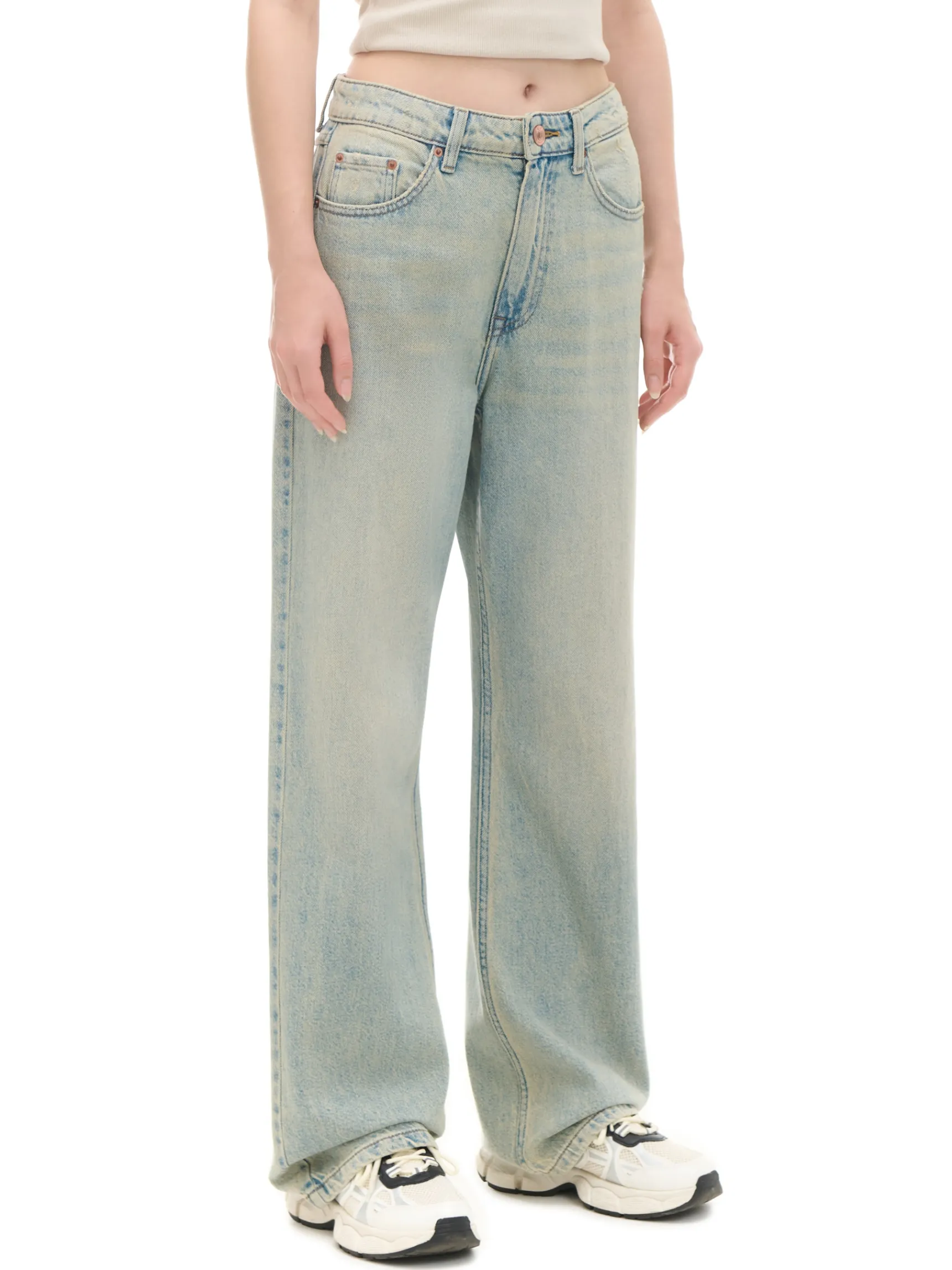 Cropp Jasne jeansy baggy | Jeansy