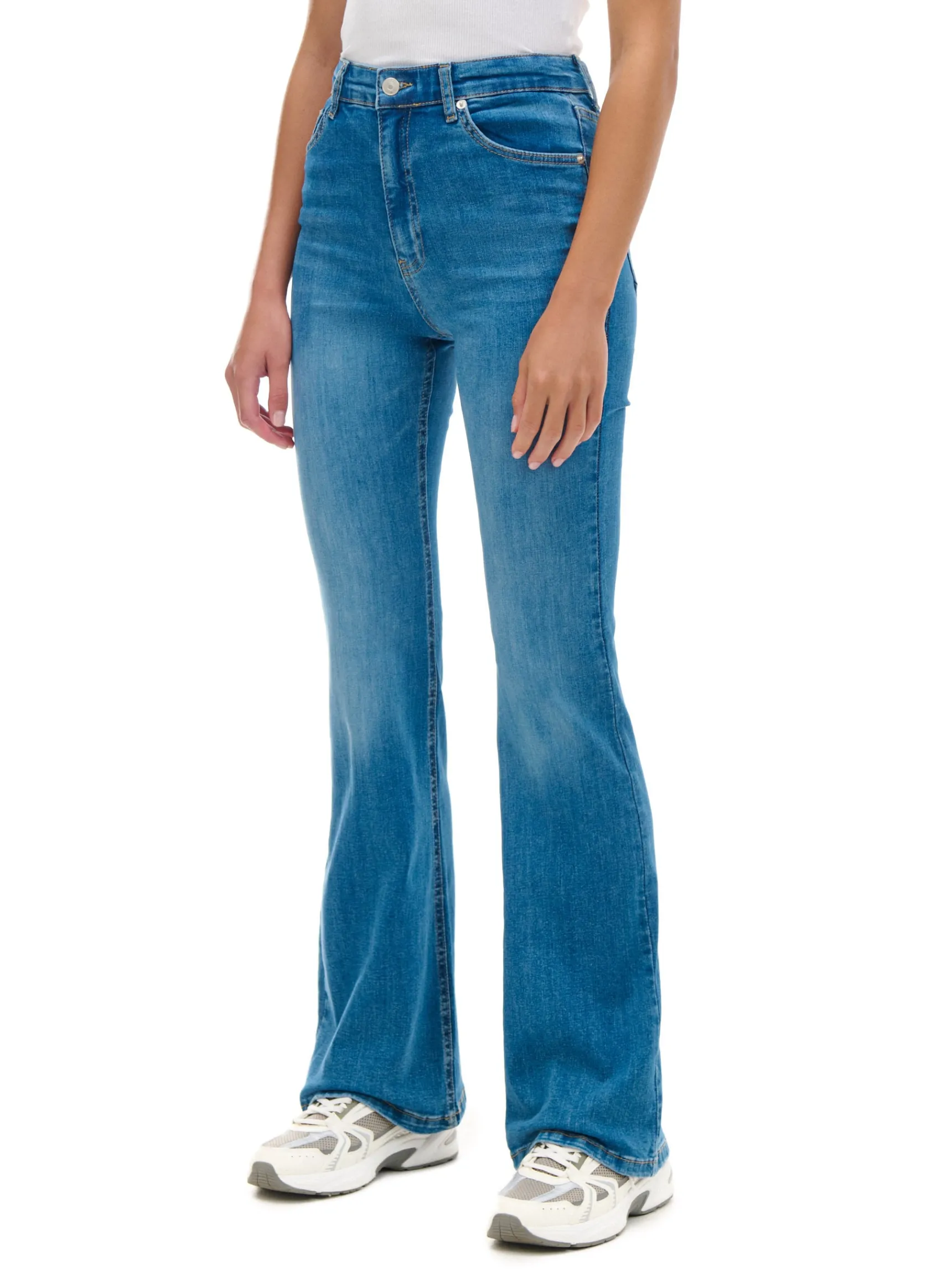 Cropp Jeansowe spodnie slim flare | Jeansy