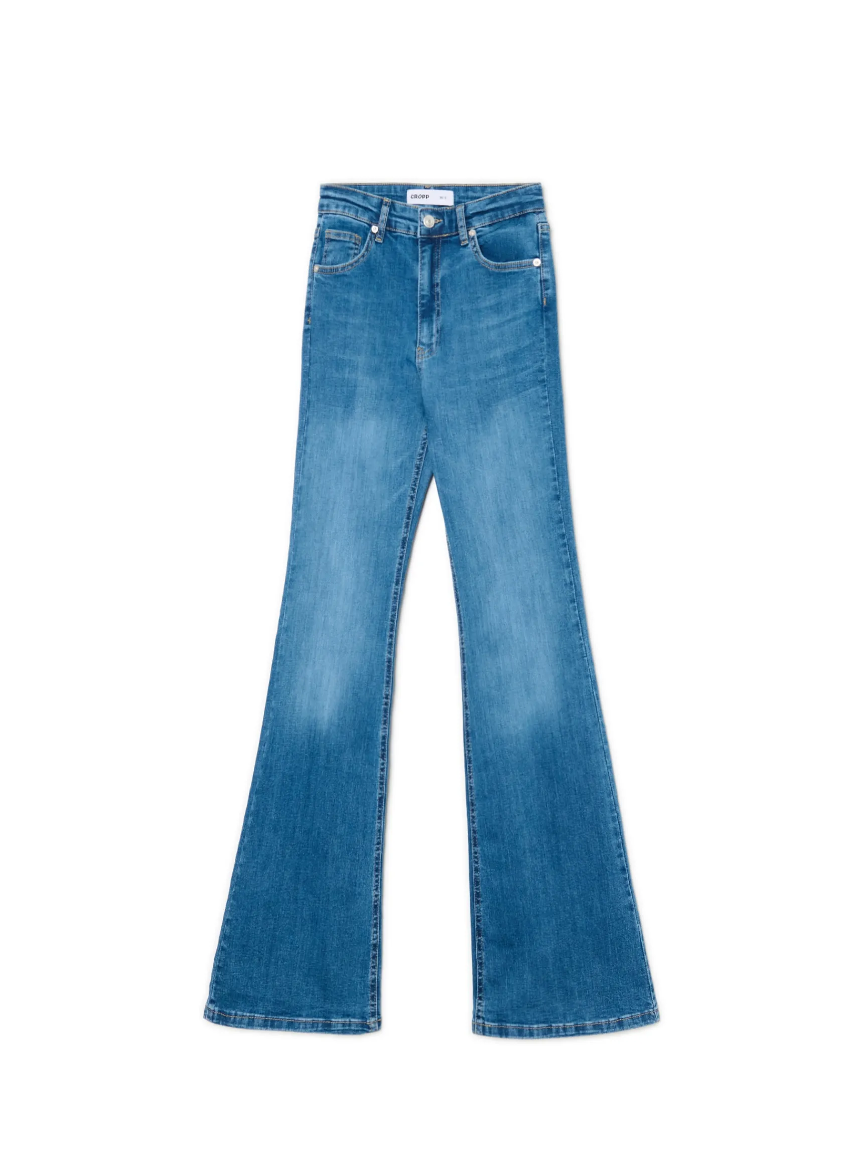 Cropp Jeansowe spodnie slim flare | Jeansy