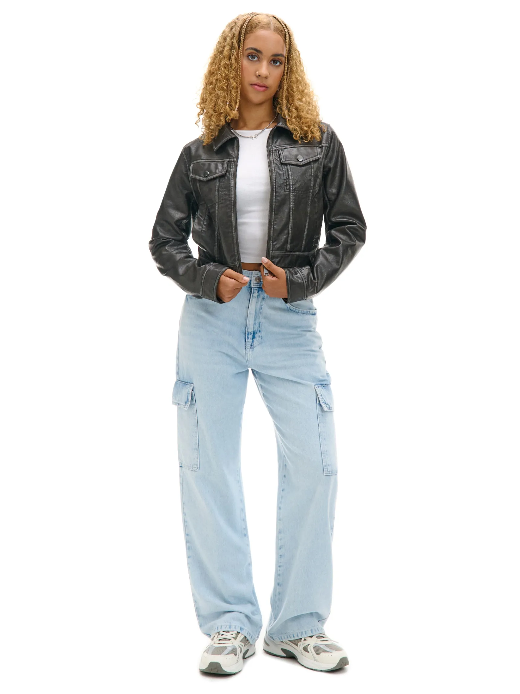 Cropp Jeansy baggy PETITE | Jeansy