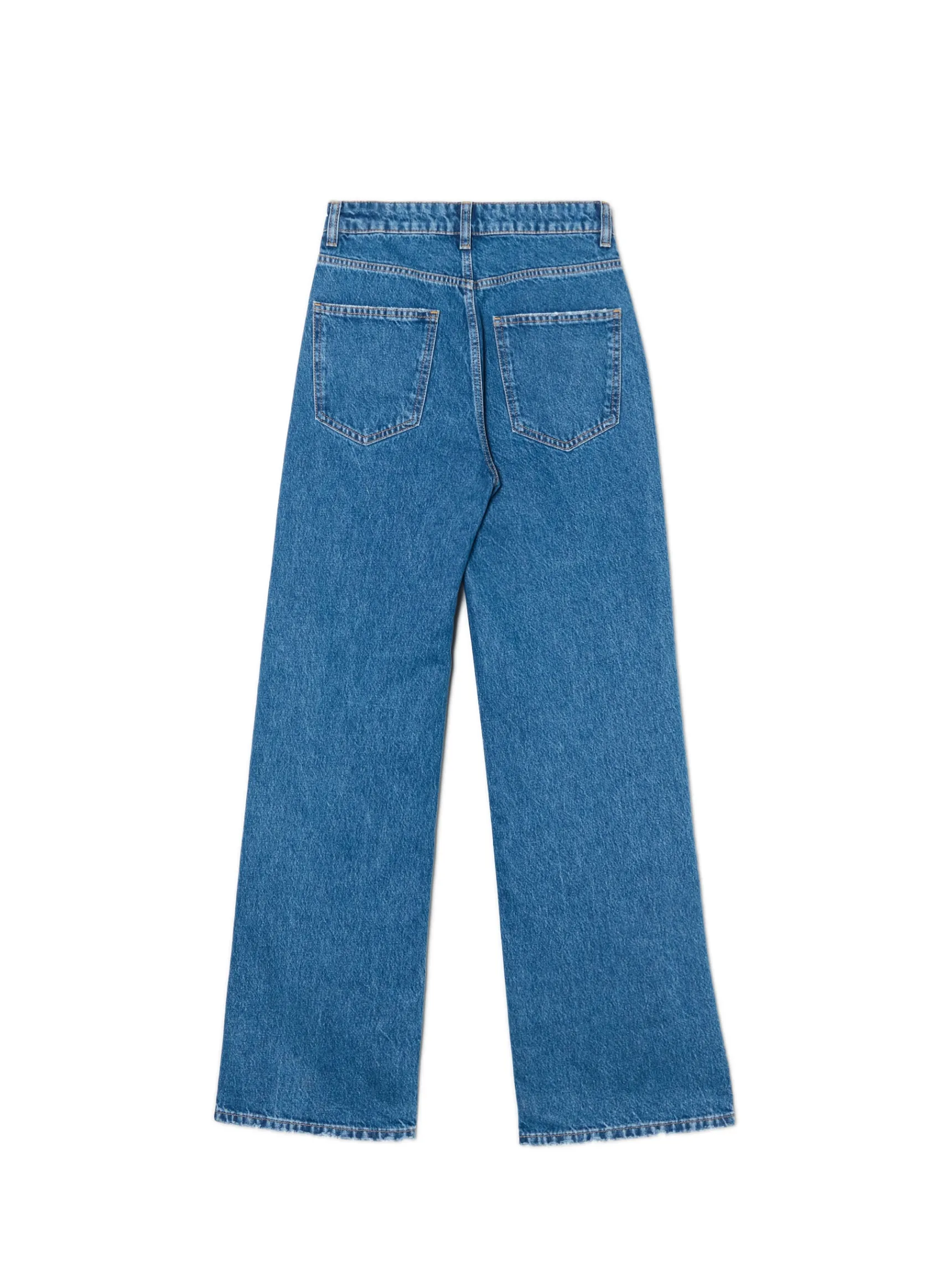 Cropp Jeansy straight z wysokim stanem | Jeansy