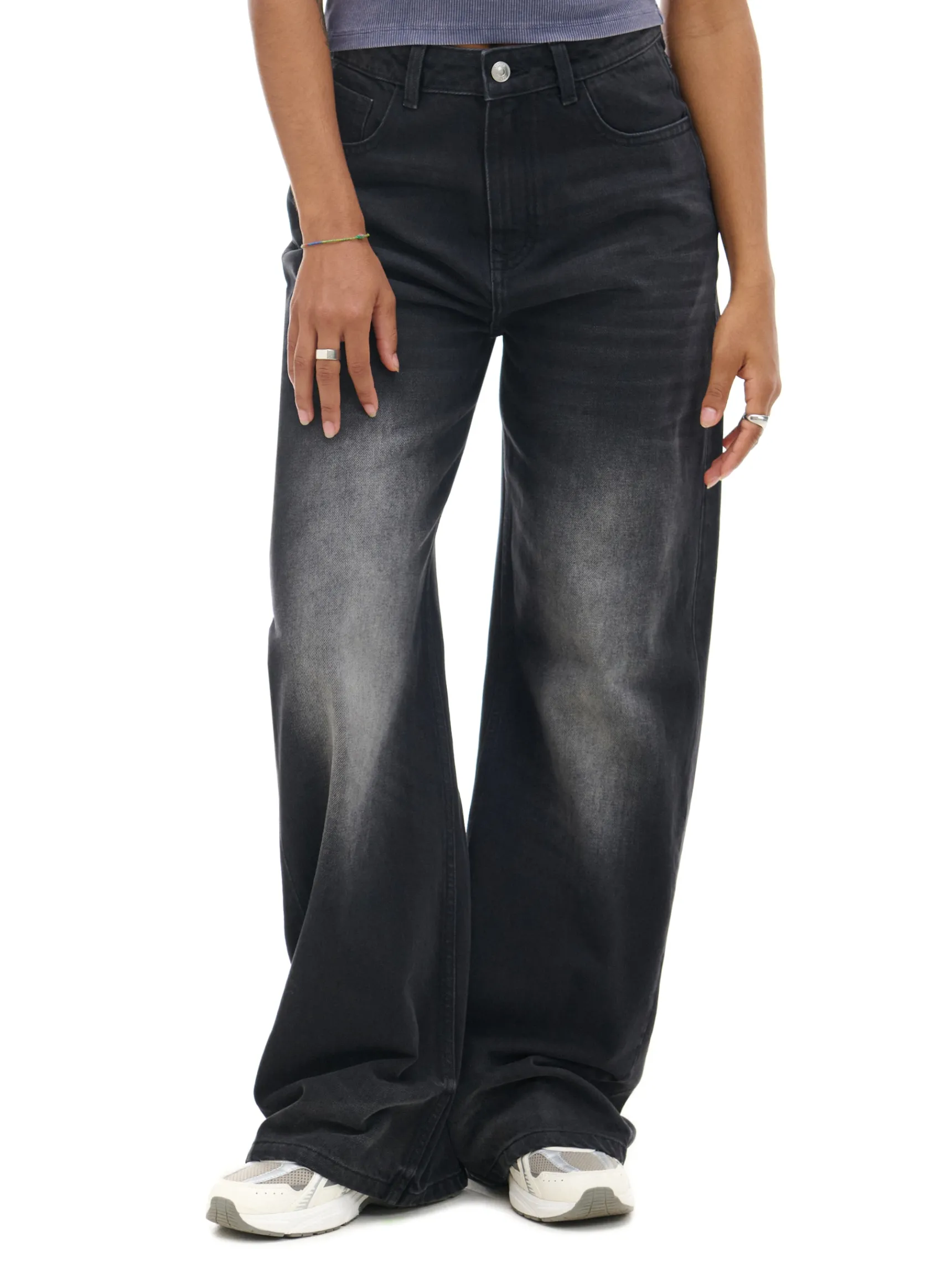 Cropp Jeansy wide leg typu barrel | Jeansy