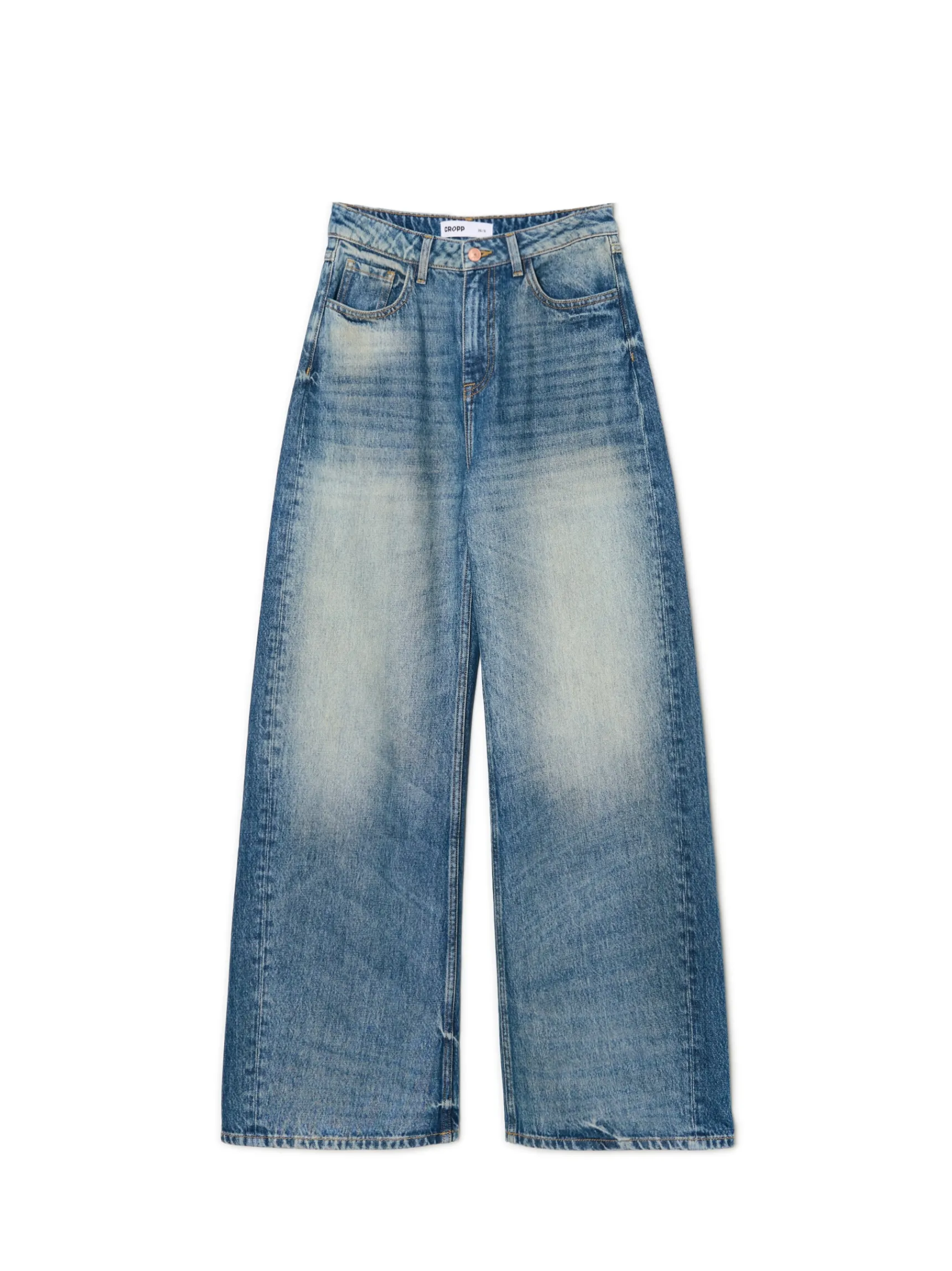 Cropp Jeansy wide leg typu barrel | Jeansy