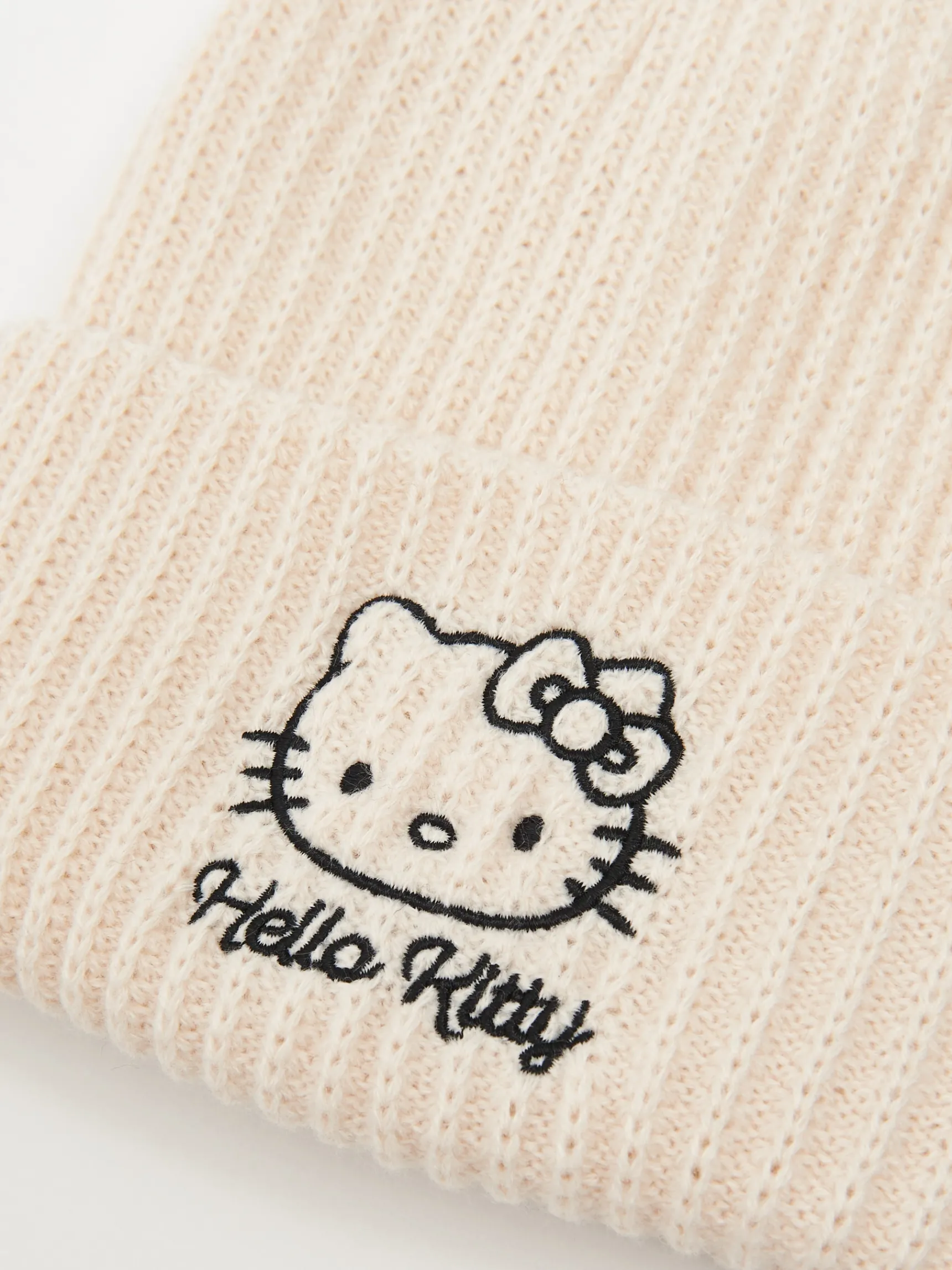 Cropp Kremowa czapka beanie Hello Kitty | Czapki