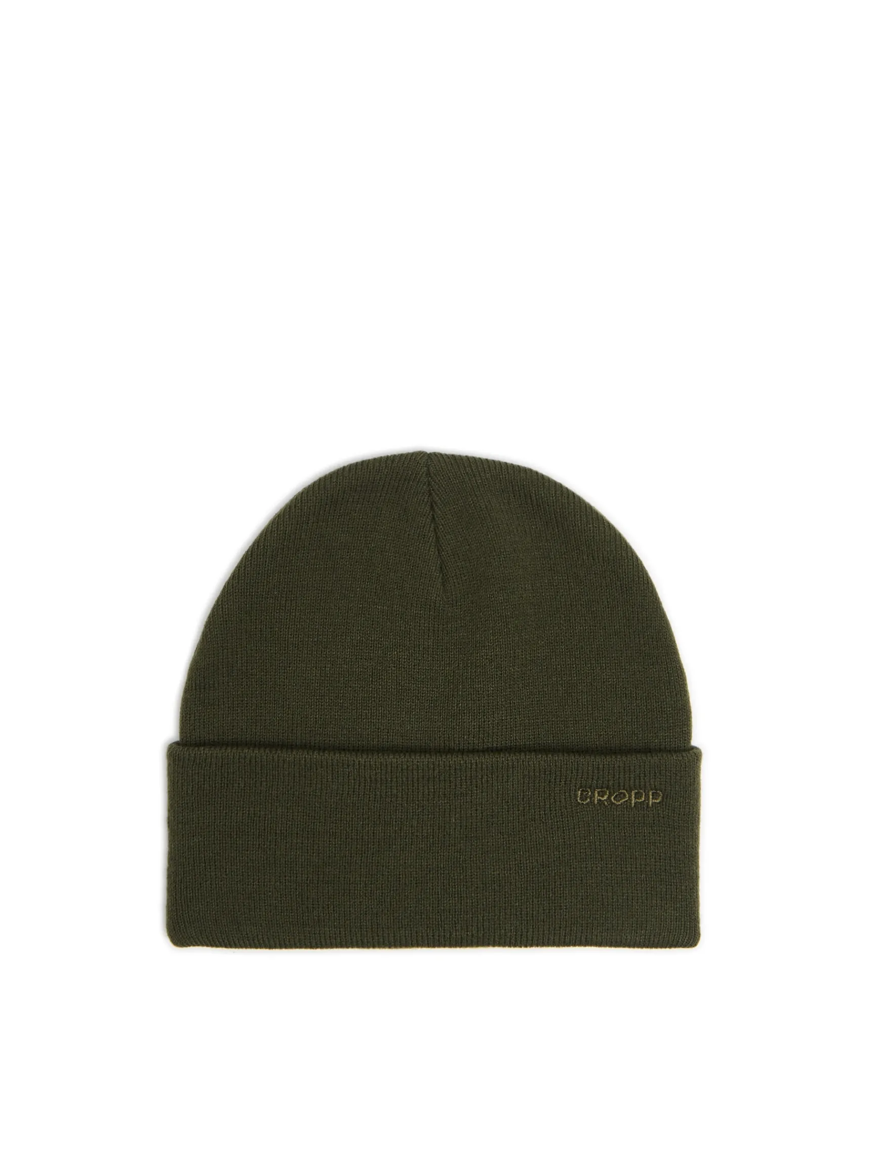 Cropp Oliwkowa czapka beanie z naszywką | Czapki | Basic