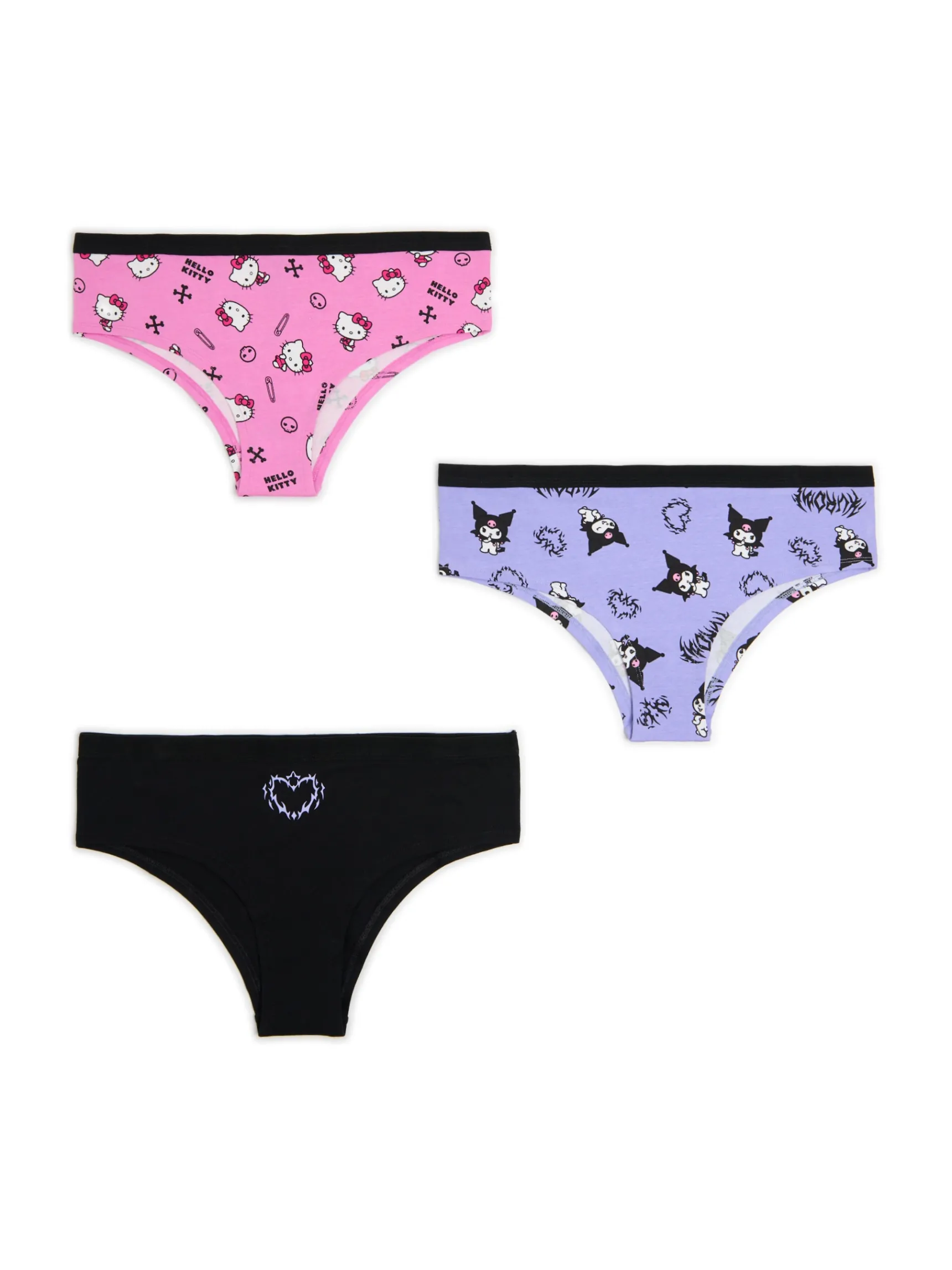 Cropp 3 pack majtek hipster Hello Kitty i Kuromi | Bielizna