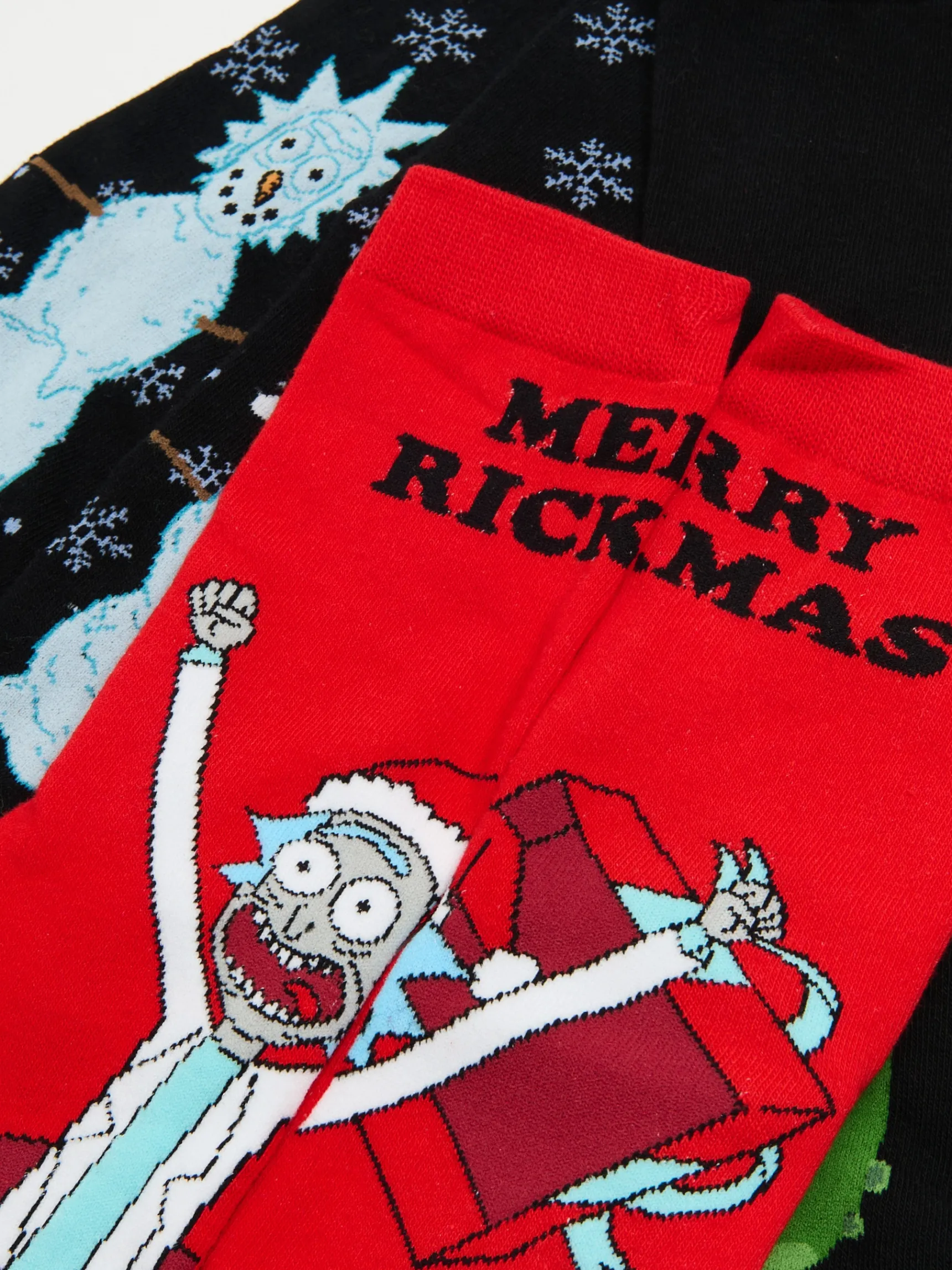 Cropp 3 pack świątecznych skarpet Rick i Morty | Akcesoria Świąteczne | Skarpetki