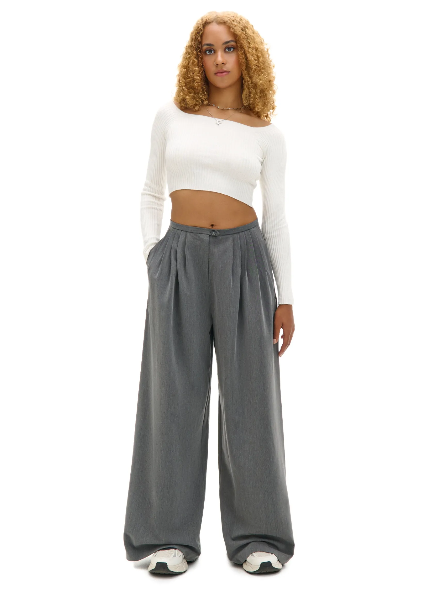 Cropp Spodnie wide leg | Spodnie