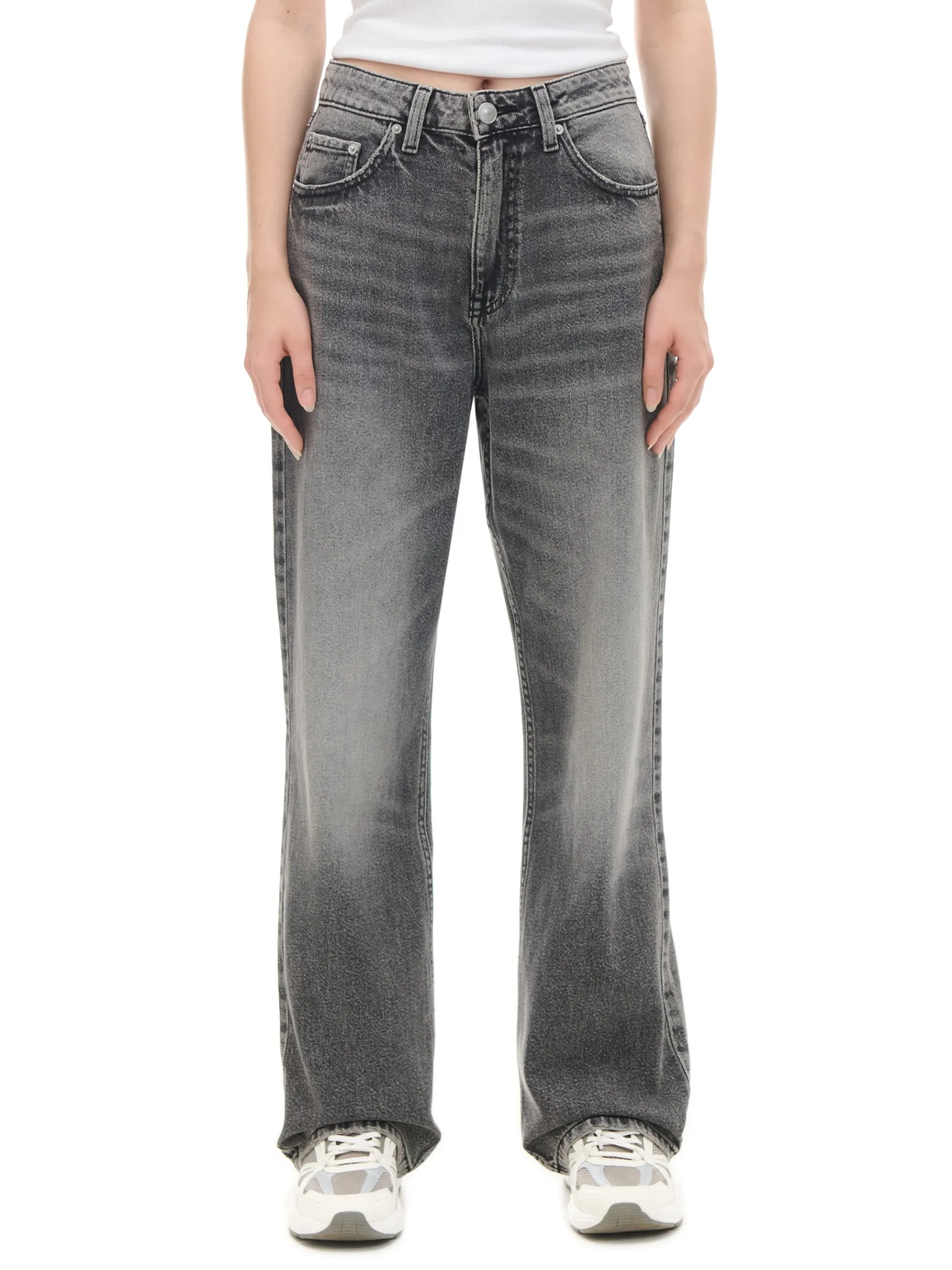 Cropp Szare jeansy baggy | Jeansy