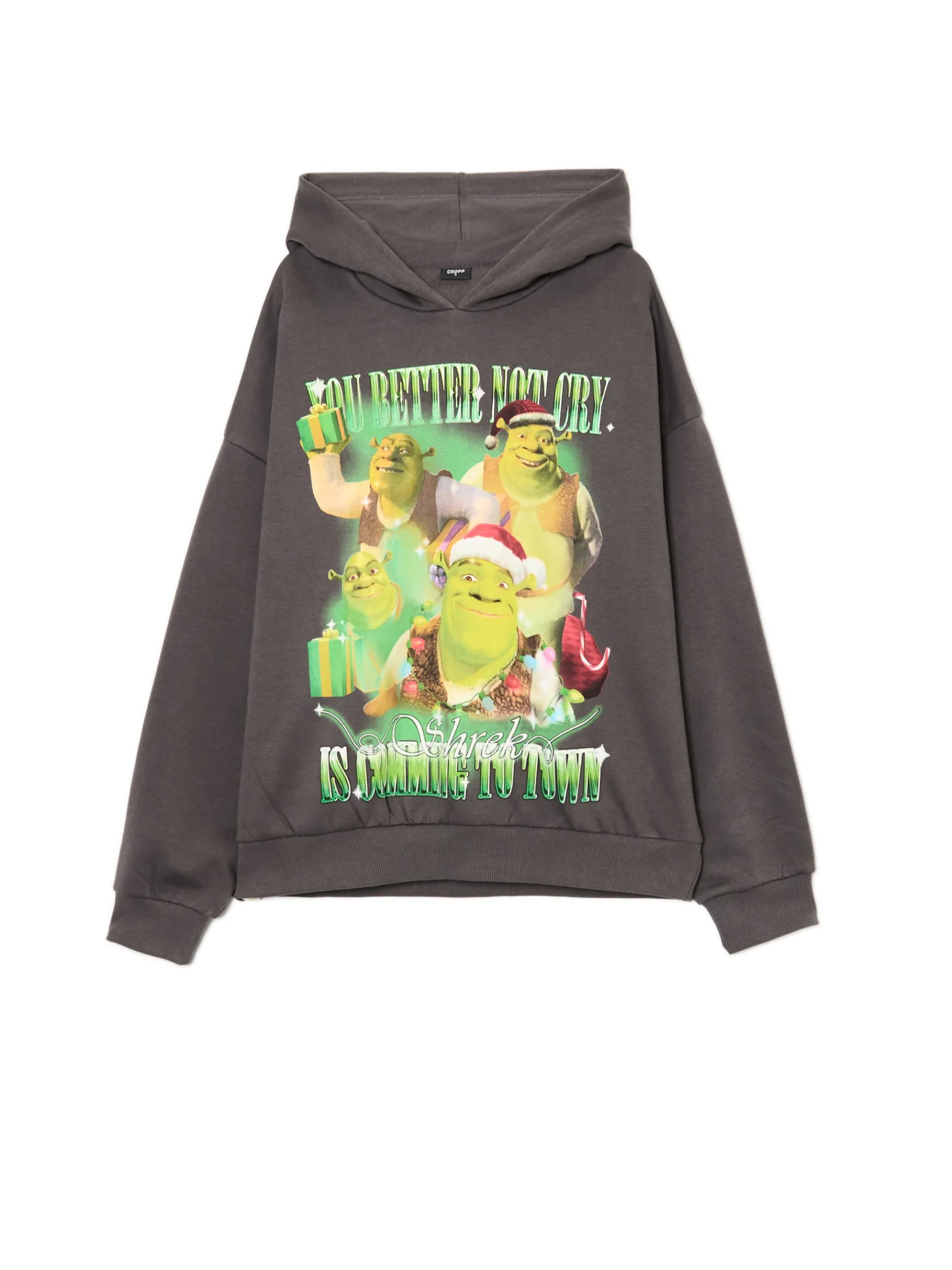 Cropp Świąteczna bluza z kapturem Shrek | Ubrania Świąteczne | Bluzy